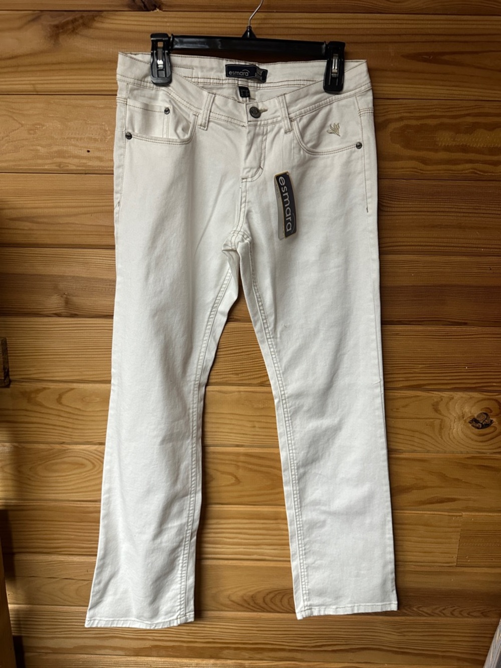New With Tags Esmara Women's Lily Denim White Straight-Leg Jeans Size 12